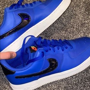 Nike Air Force 1 Blue (Removable Swoosh) (Sz 11)